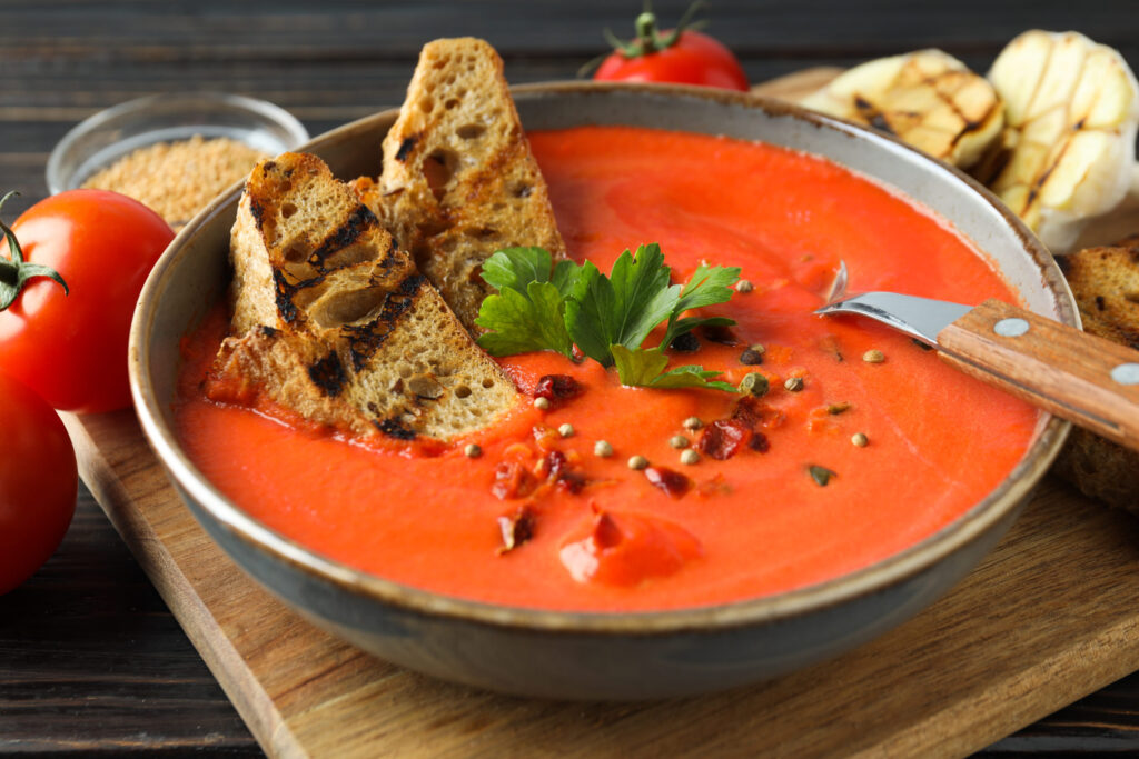 Dish made from tomatoes - tasty tomato soup