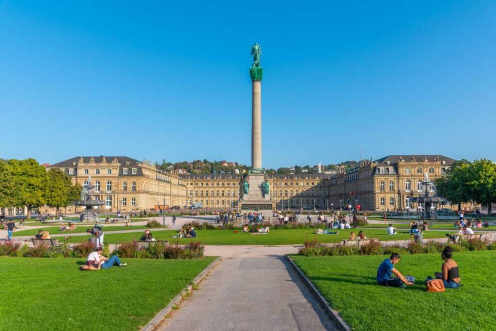 Stuttgart,,Germany,,September,18,,2020:,People,Are,Enjoying,A,Sunny