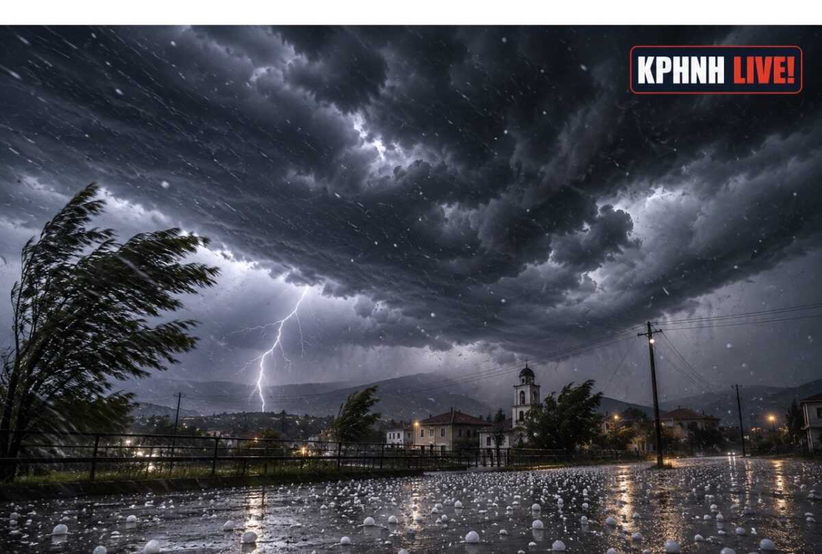  Σφοδρή καταιγίδα «χτυπά» τον Δήμο Φαρκαδόνας